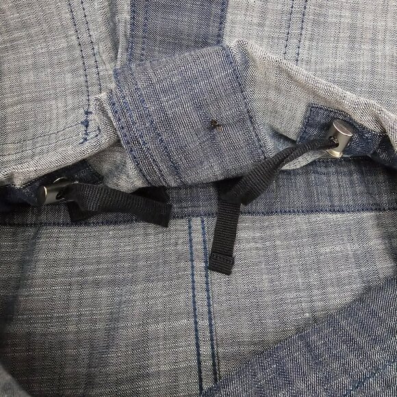 🔥Talbots Chambray Button Down Denim Utility Vest New - Picture 6 of 7